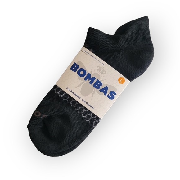 BOMBAS Ankle Sock Tech 6Pck Large Solid Black Honeycomb Arch Support - Picture 4 of 8